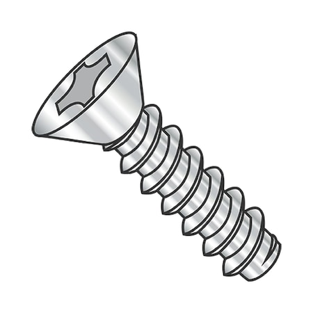 Usa Industrials Self-Drilling Screw, #4-24 x 1/2", Plain 18-8 Stainless Steel Flat Head Phillips Drive BULK-SCRW-13606
